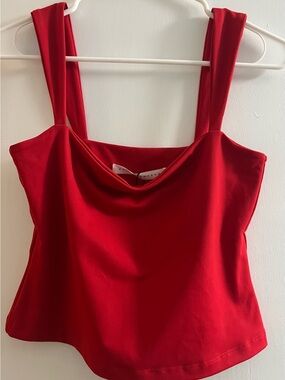 Susana Monaco Red Cowl Neck Tank Top